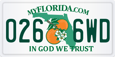 FL license plate 0266WD