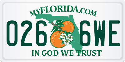 FL license plate 0266WE