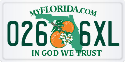 FL license plate 0266XL