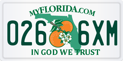 FL license plate 0266XM