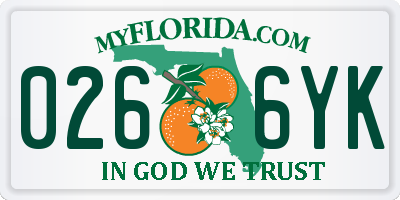 FL license plate 0266YK