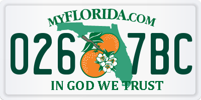 FL license plate 0267BC