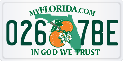 FL license plate 0267BE