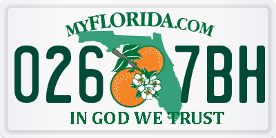 FL license plate 0267BH