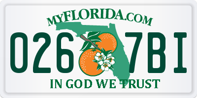 FL license plate 0267BI