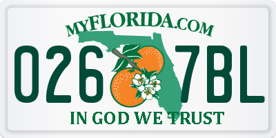 FL license plate 0267BL