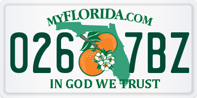 FL license plate 0267BZ