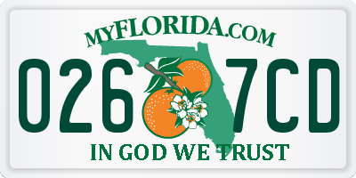 FL license plate 0267CD