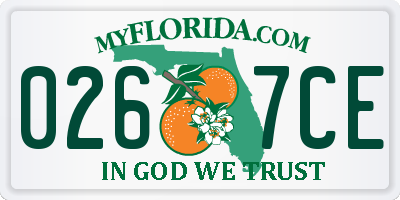 FL license plate 0267CE