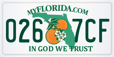 FL license plate 0267CF