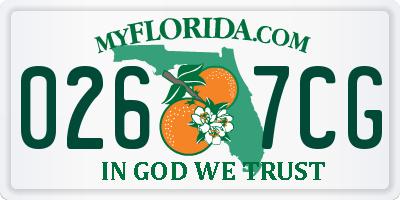 FL license plate 0267CG