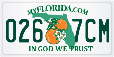FL license plate 0267CM
