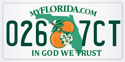 FL license plate 0267CT