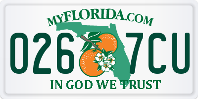 FL license plate 0267CU