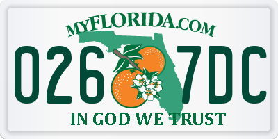 FL license plate 0267DC