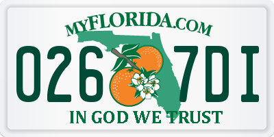 FL license plate 0267DI