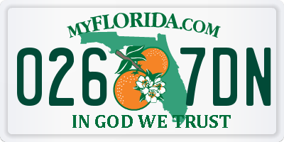 FL license plate 0267DN