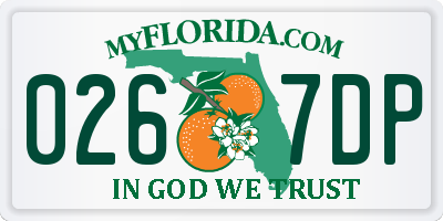 FL license plate 0267DP