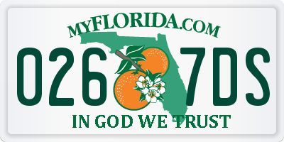FL license plate 0267DS