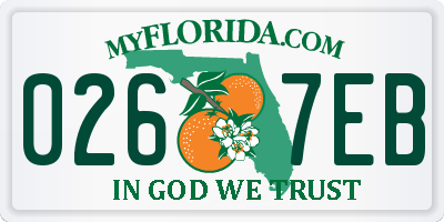 FL license plate 0267EB