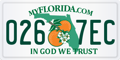 FL license plate 0267EC