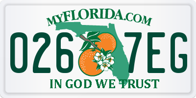 FL license plate 0267EG