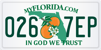 FL license plate 0267EP