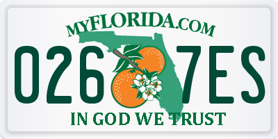 FL license plate 0267ES