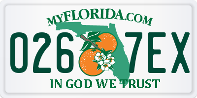 FL license plate 0267EX