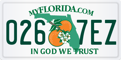 FL license plate 0267EZ