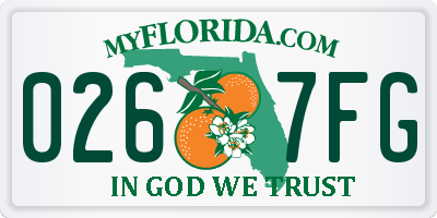 FL license plate 0267FG