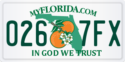 FL license plate 0267FX