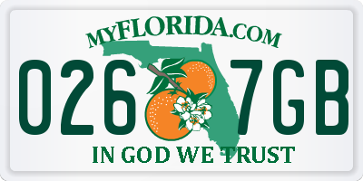 FL license plate 0267GB