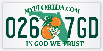 FL license plate 0267GD
