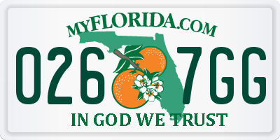 FL license plate 0267GG