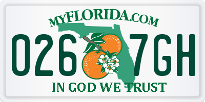 FL license plate 0267GH