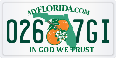 FL license plate 0267GI