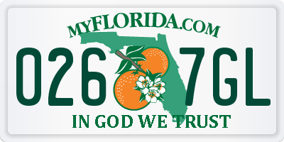 FL license plate 0267GL