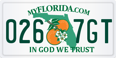 FL license plate 0267GT