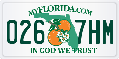 FL license plate 0267HM