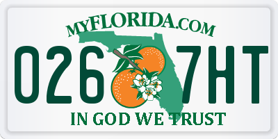 FL license plate 0267HT