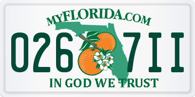 FL license plate 0267II