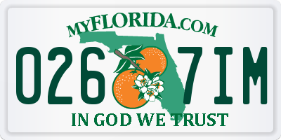 FL license plate 0267IM