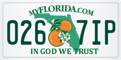 FL license plate 0267IP