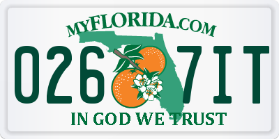FL license plate 0267IT