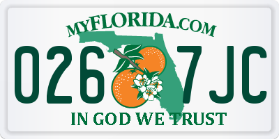 FL license plate 0267JC