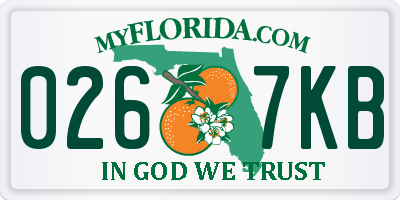 FL license plate 0267KB
