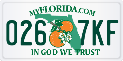 FL license plate 0267KF