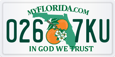 FL license plate 0267KU