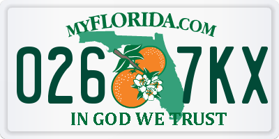 FL license plate 0267KX